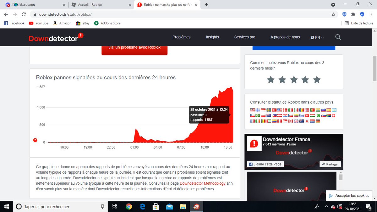 Sfeer_mousta's tweet photo. Graphique de la panne roblox https://t.co/DbKPV4tpGZ