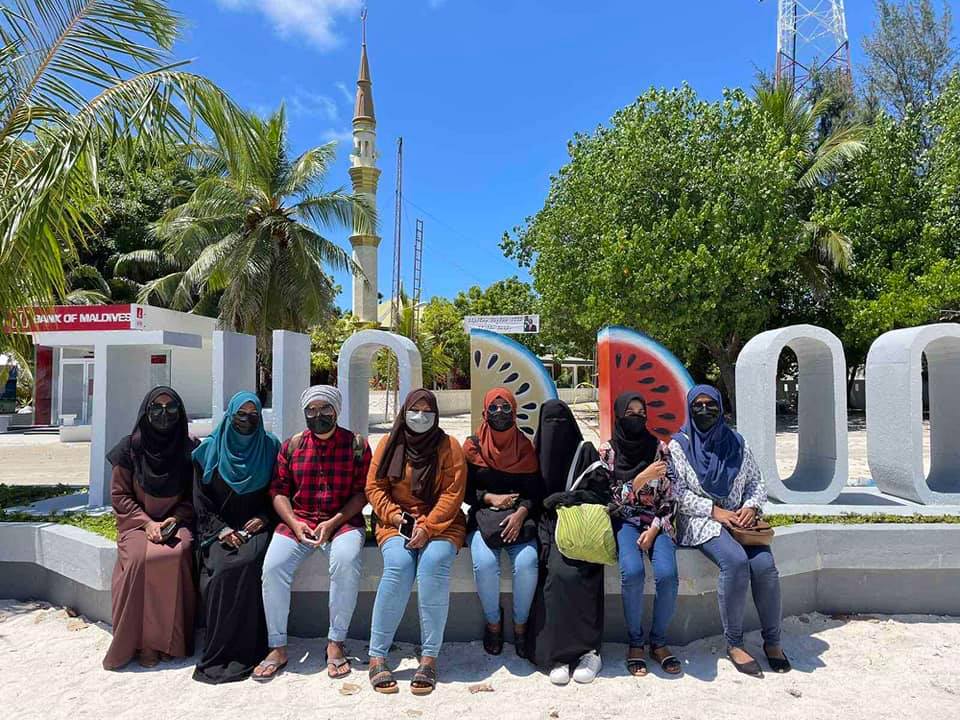 BSc students on the exposure trip to Thoddoo helped in planting water melon as part of community engagement activities.