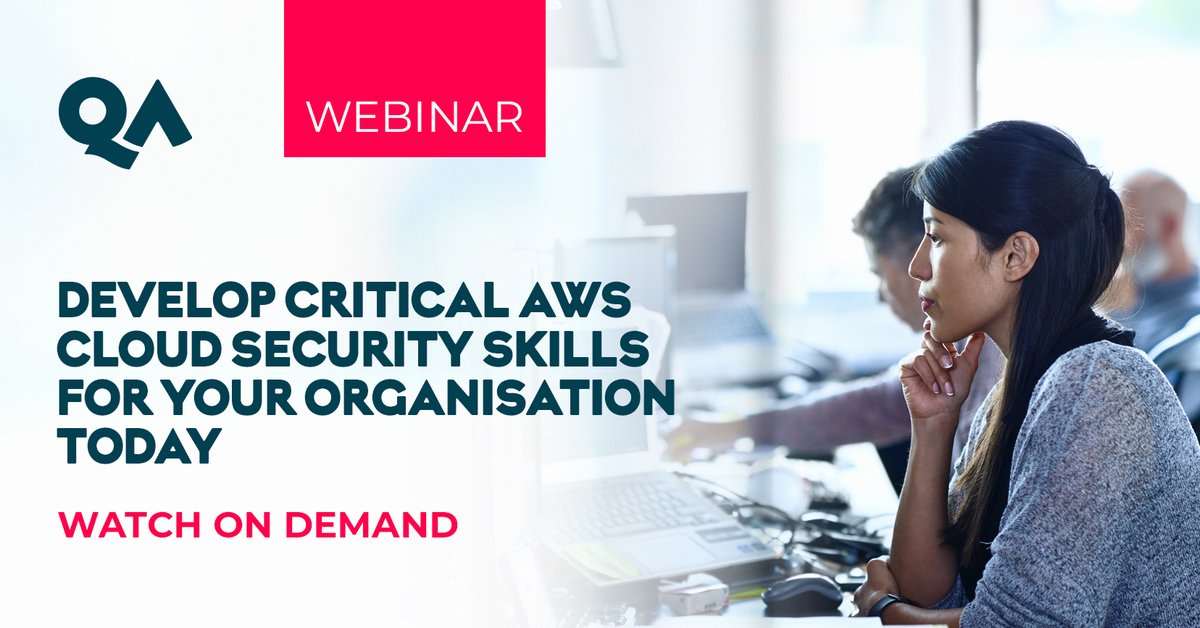 QA_Ltd's tweet image. Are you looking to enhance #cloud security in your organisation?☁️ Sign-up for our on-demand webinar to explore how training at QA can simplify your organisation’s journey to the #AWS Cloud.

Watch now: ow.ly/U8xF50GtWe1

#CloudSecuritySkills #PoweringPotential #Webinar