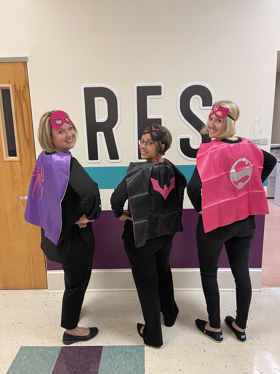 Dress Like A Superhero at school today - I’m so lucky to work with these real life HEROS every day! 🚀💜<a href="/JenniferWarden5/">Jennifer Warden</a> @RES_halexander <a href="/RES_RSSS/">Rockwell Elem NC</a>