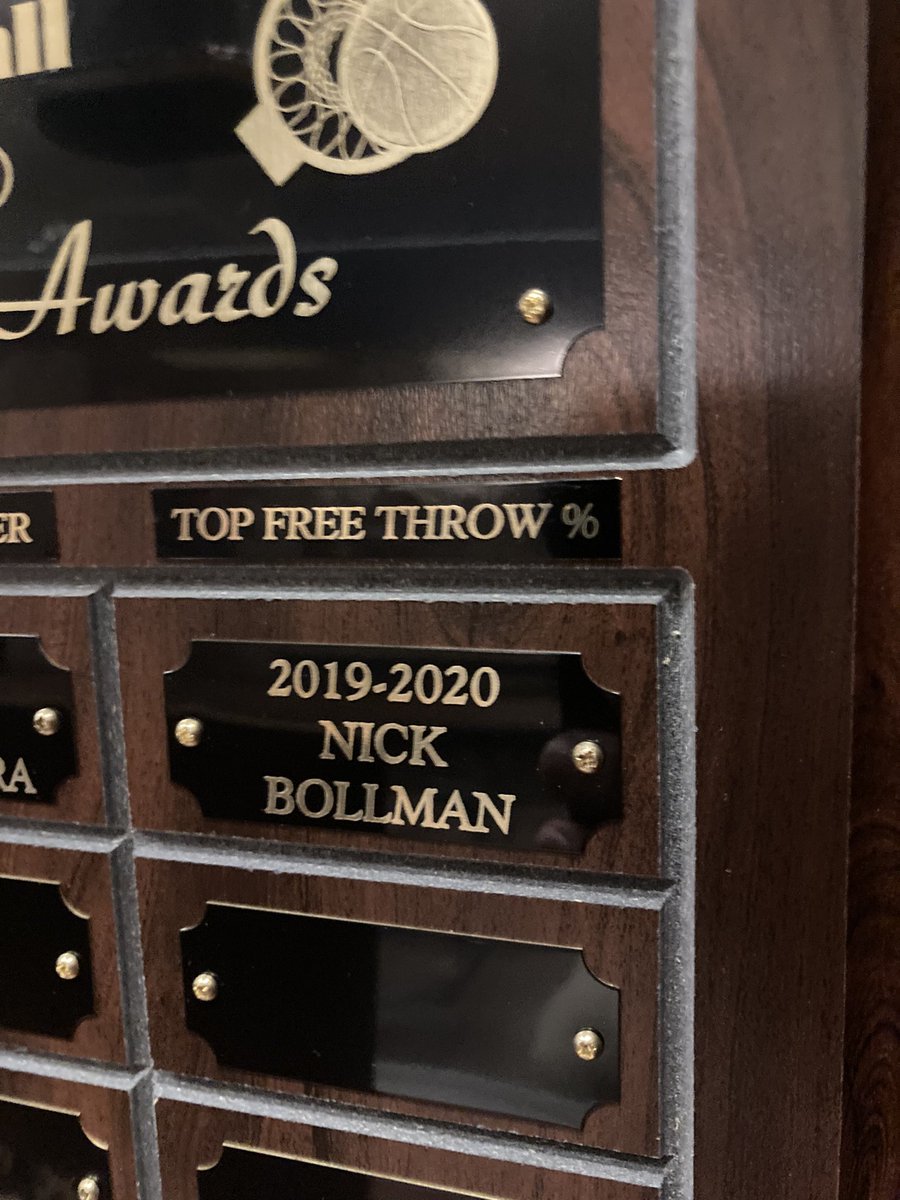 BasketballBoyne's tweet photo. BOLLMANNNNS!!!!
Led the team his senior year in Freethrow Percentage at 91%! #engravedforever #elevenfortwelve https://t.co/FoAYXzcOew