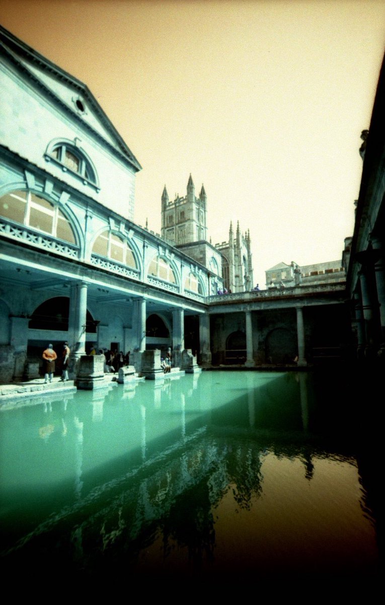 So, #lomochrometurquoise is getting some airtime right now… 🤔 #heylomography #lcw #lomo #35mm #film #romanbaths #filmphotography #believeinfilm @lomography