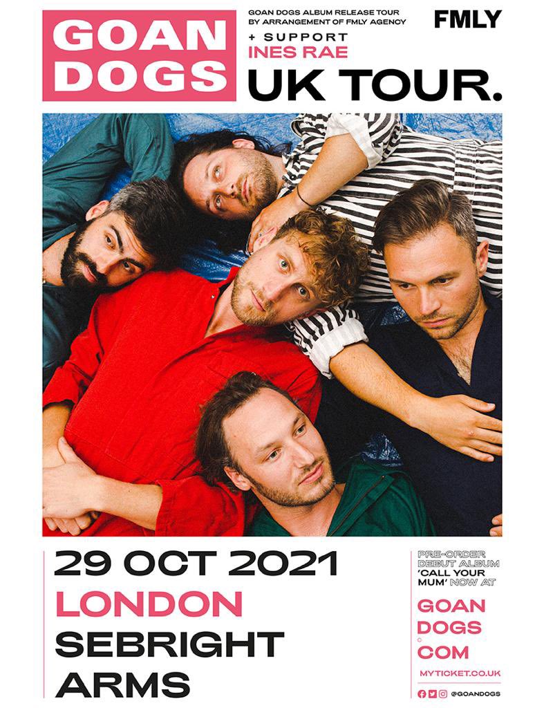 GOAN DOGS (@goandogs) on Twitter photo FINAL DATE OF THE TOUR! Can’t believe we’re here after being up and down the UK for the past few weeks. Tonight is London <a href="/sebrightarms/">Sebright Arms</a> and we’ll be going out with a bang with support from <a href="/inesraemusic/">inés rae • singer/songwriter</a>
A few tickets left goandogs.com/live or you could risk it OTD xxx FINAL DATE OF THE TOUR! Can’t believe we’re here after being up and down the UK for the past few weeks. Tonight is London <a href="/sebrightarms/">Sebright Arms</a> and we’ll be going out with a bang with support from <a href="/inesraemusic/">inés rae • singer/songwriter</a>
A few tickets left goandogs.com/live or you could risk it OTD xxx