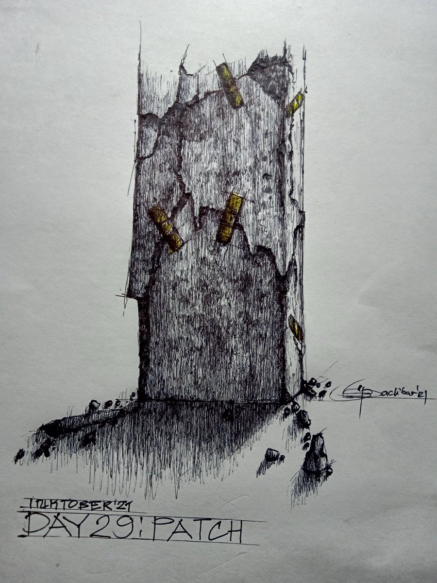 sureimthewinner's tweet photo. #inktober2021 
Day 29: Patch

"Band-aid Solution"

Ballpen x Color Pen

#inktober2021 #Inktober2021day29 #Patch #inktober
#ArtistOnTwitter #penandink #BandaidSolution #Concrete https://t.co/N3jwtEWFbc