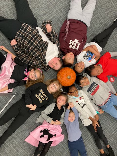 OURSTARS_WLES's tweet photo. Everyday this month we’ve written one thing we are thankful for on our class pumpkin. Our pumpkin is now full of words and our hearts are full of gratitude. Today and everyday I am thankful to get to teach these amazing Lil Wranglers! @WillisLaneES @kisdROCK @KellerSped https://t.co/b5sJCLb4k4