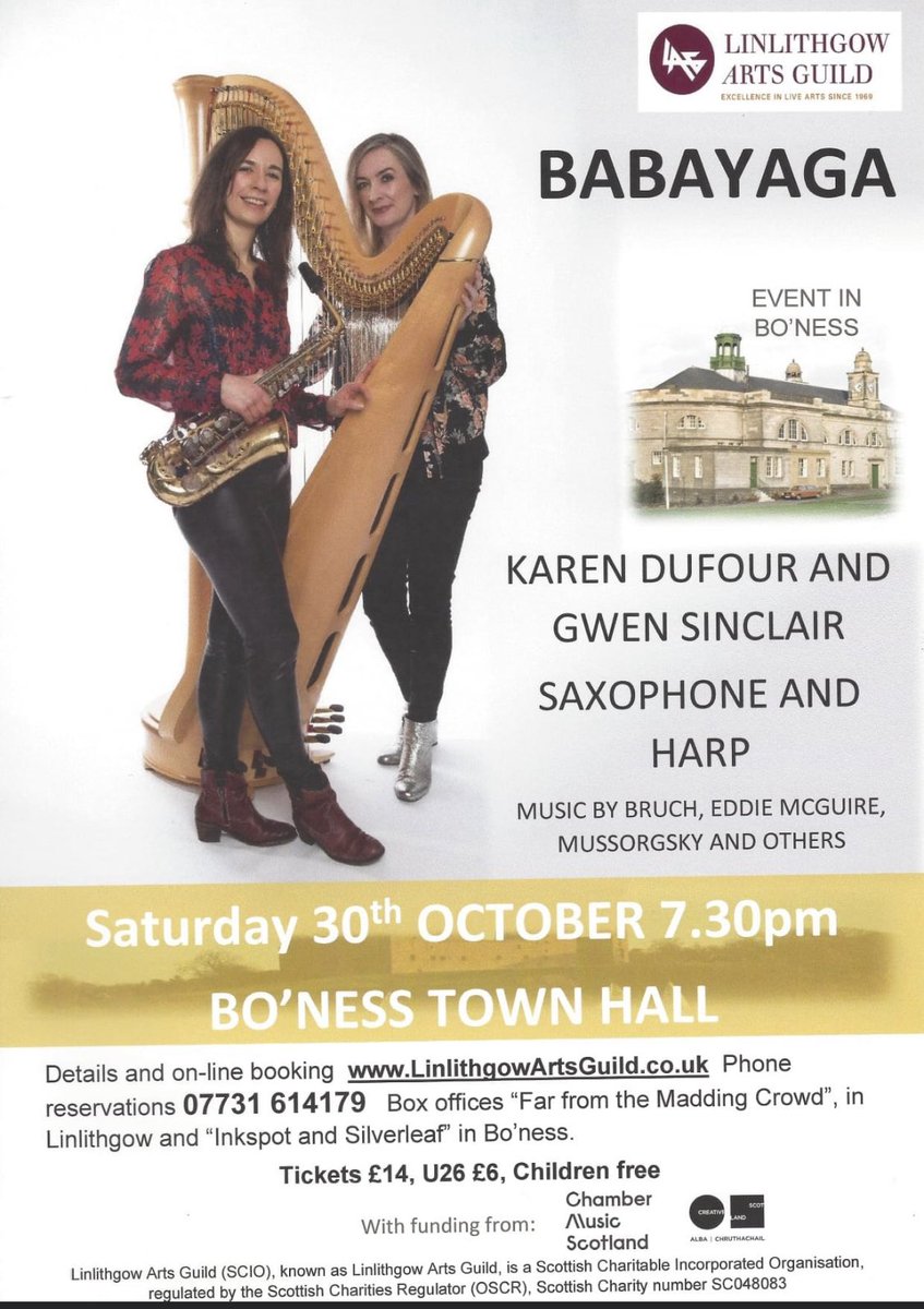 BabaYagaduo's tweet photo. Looking forward to our concert tomorrow evening. We will be performing music by the fantastic Eddie McGuire once again @Harmonywriter @LingowArtsGuild @chambermusicsct @newmusscotland https://t.co/z5tnBWCLHd