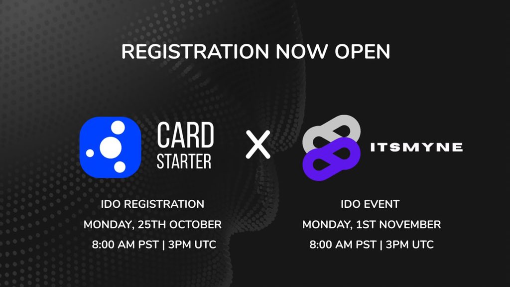 cakoincap's tweet photo. 🎉@CardStarter will launch the IDO for @itsmyneclub 1st Nov a social platform where retail users, regardless of previous crypto experience, can buy officially licensed digital collectibles directly from athletes, sports teams, movie stars, and production studios
 #IDO @cakoinNFT https://t.co/yvUoa0pvr2