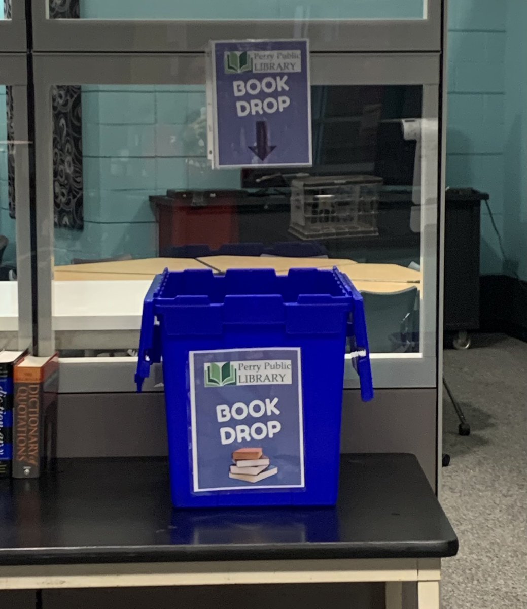 PHS students, there is now a book drop box available at the high school media center for books to be returned to <a href="/PerryLibraryOH/">Perry Public Library</a> if you cannot get there yourself!