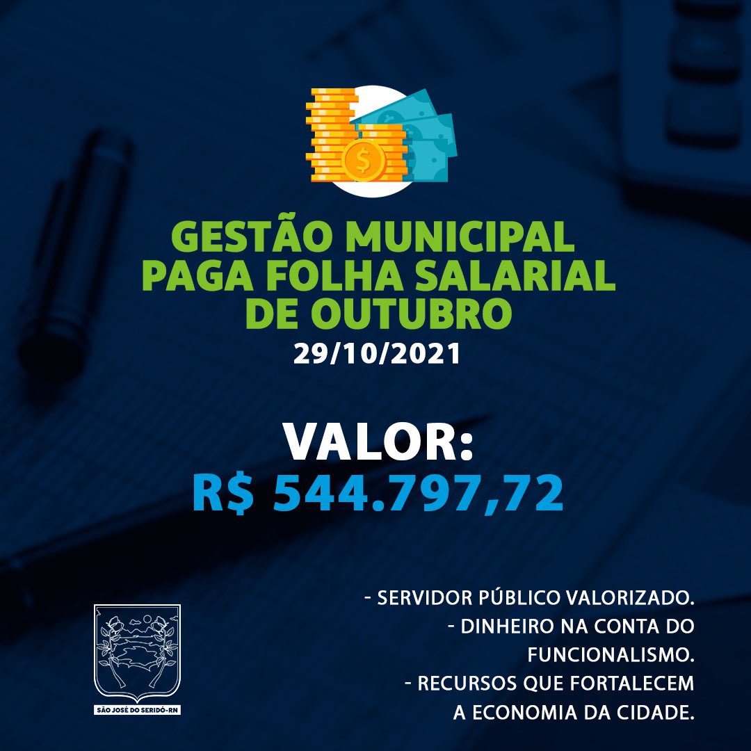 PrefSJS's tweet photo. Nesta sexta (29) o funcionalismo público municipal de São José do Seridó encerra a semana com dinheiro no bolso. Já são dez meses com o pagamento dentro do mês trabalhado 🤝 DETALHES https://t.co/jW6K2msX1J.
#Seagep #Sempla
#PagamentoFuncionalismo
#PrefeituraDeSãoJoséDoSeridó https://t.co/bPg2evmhpC