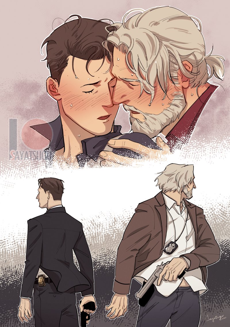 #hankcon #ハンコナ The "they're both undercover in the same gang and don't know each other's identity but end up falling in love" mafia AU🤪
Full nsfw comic (4 pages)➡
patreon.com/posts/58011415
sayatsugu.fanbox.cc/posts/2929997
