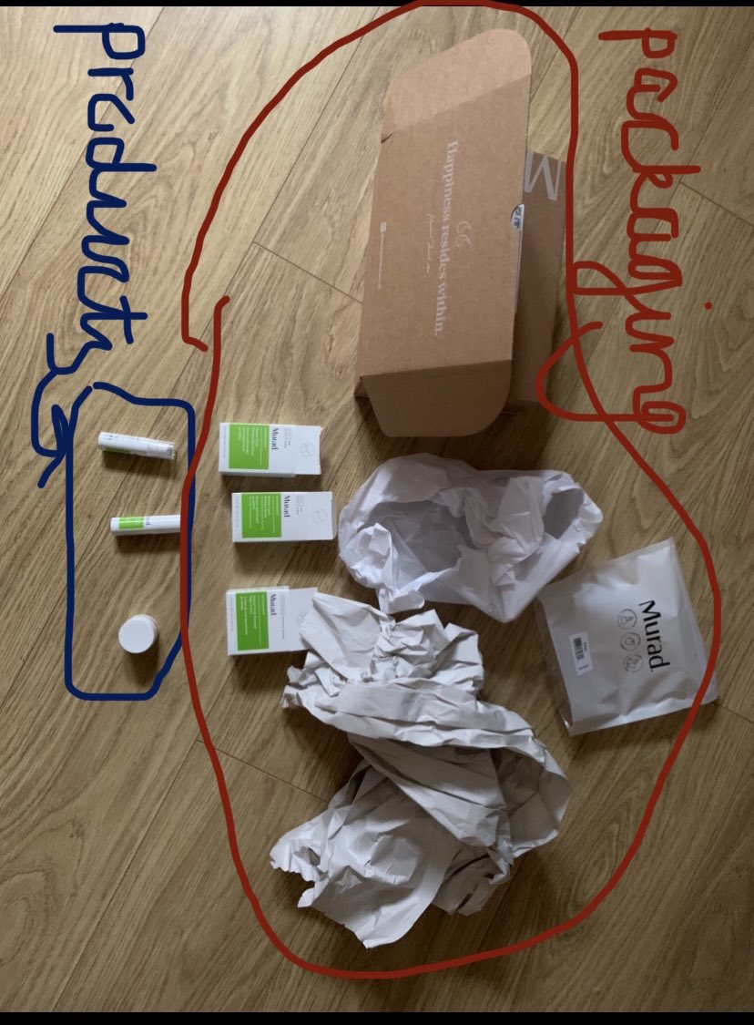 Kate63472380's tweet photo. @MuradSkincare v excited about winning the Retinol Trio Deluxe Samples in your recent competition- can’t wait to use! Except I’m a little disappointed about the amount of packaging - can you reduce your packaging across all your products/deliveries? https://t.co/eSihjByRj8