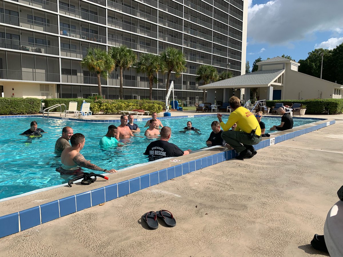 BCFRpio's tweet photo. #BCFR Sta 41 &amp; 43 training this wk w/ the #BCSO #AviationUnit, covering  drowning  physiology, water rescue, &amp; hoisting ops w/ the unit’s personnel &amp; aircraft. Training &amp; #collaboration ensures our #AirRescue program’s sustainability &amp; success.   #BrevardsBravest  #MerrittIsland https://t.co/UxH9dGlTfV