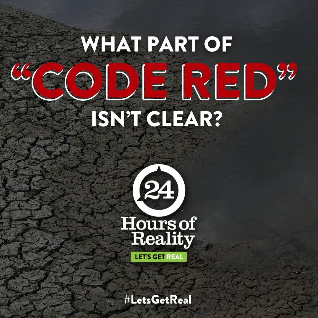 🚨In August, the UN Secretary-General called the latest science on the climate crisis a “code red for humanity.” 🚨 

World and business leaders at #COP26 #LetsGetReal with rapid emissions cuts, a just transition to clean energy, and true climate justice. #24HoursofReality