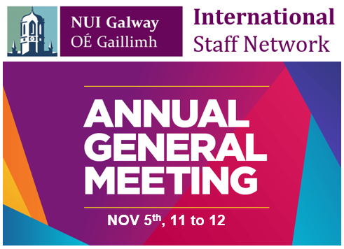 NUIGISN's tweet photo. We invite all our members to join us next Friday, Nov 5th at our inaugural Annual General Meeting. Please come along to hear about the development of the Network and share your ideas for our future. Link in your email. https://t.co/kjkuGZZ6uq