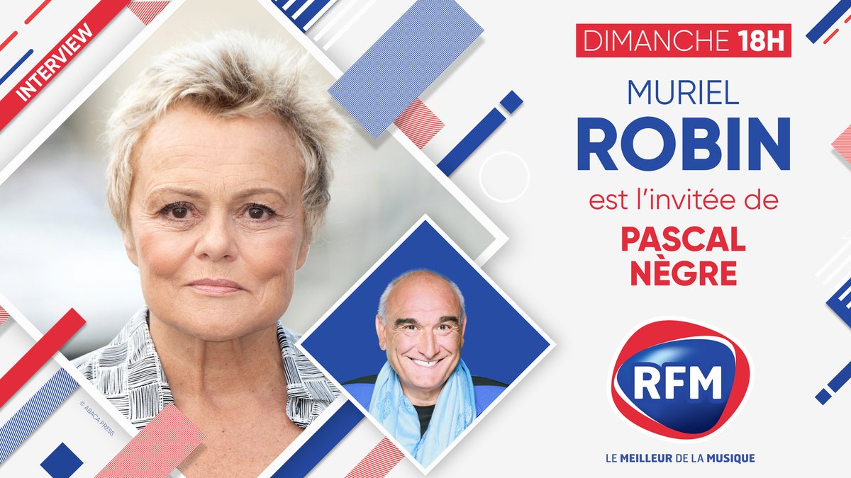 RFMFrance's tweet photo. 🎙️ Dimanche, dès 18h, #MurielRobin sera #LInvitéeDePascalNègre à l'occasion de la diffusion du téléfilm #Doutes !! https://t.co/03ziCSNn0A