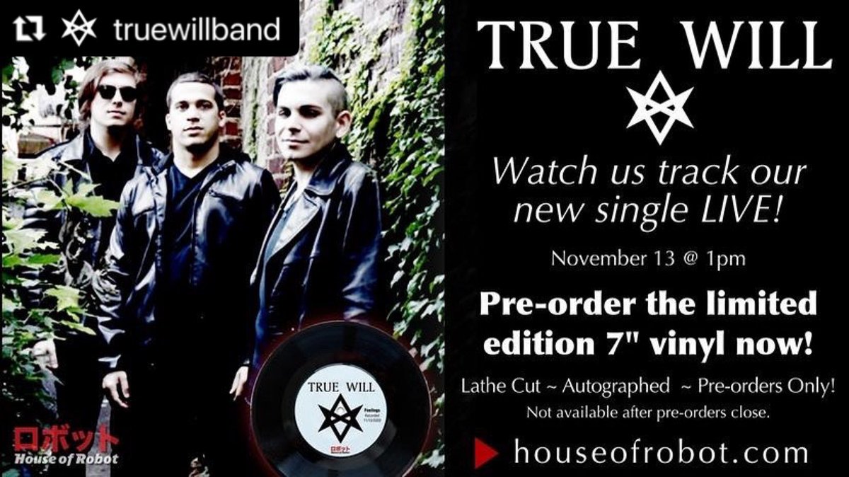 TrueWillBand's tweet photo. November 13th, we will be tracking a new single LIVE! https://t.co/uXMsjZ7LFX