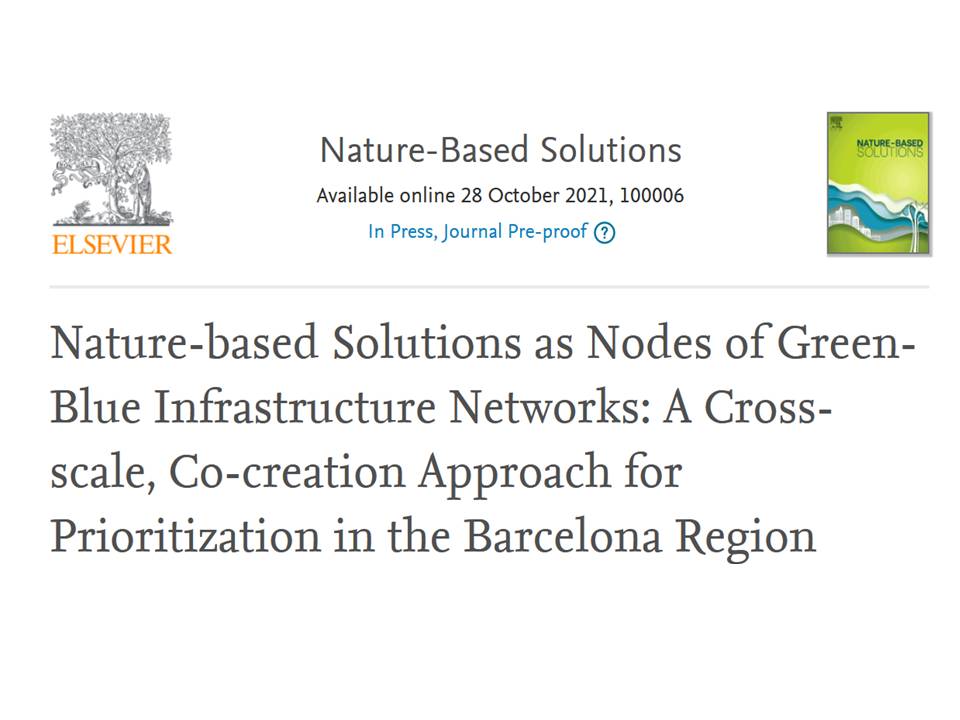 Happy to share the pre-print of our new paper "#NBS as Nodes of Green-Blue Infrastructure Networks" co-authored by <a href="/francesc_baro/">Francesc Baró</a>. ➡️t.ly/pxx4 ✴️The very first paper in press in the new NBS journal <a href="/OpplaCommunity/">Oppla</a> <a href="/bcnuej/">BCNUEJ</a> <a href="/ICTA_UAB/">ICTA-UAB</a> @KuSo_HU @INTERLACE_NBS
