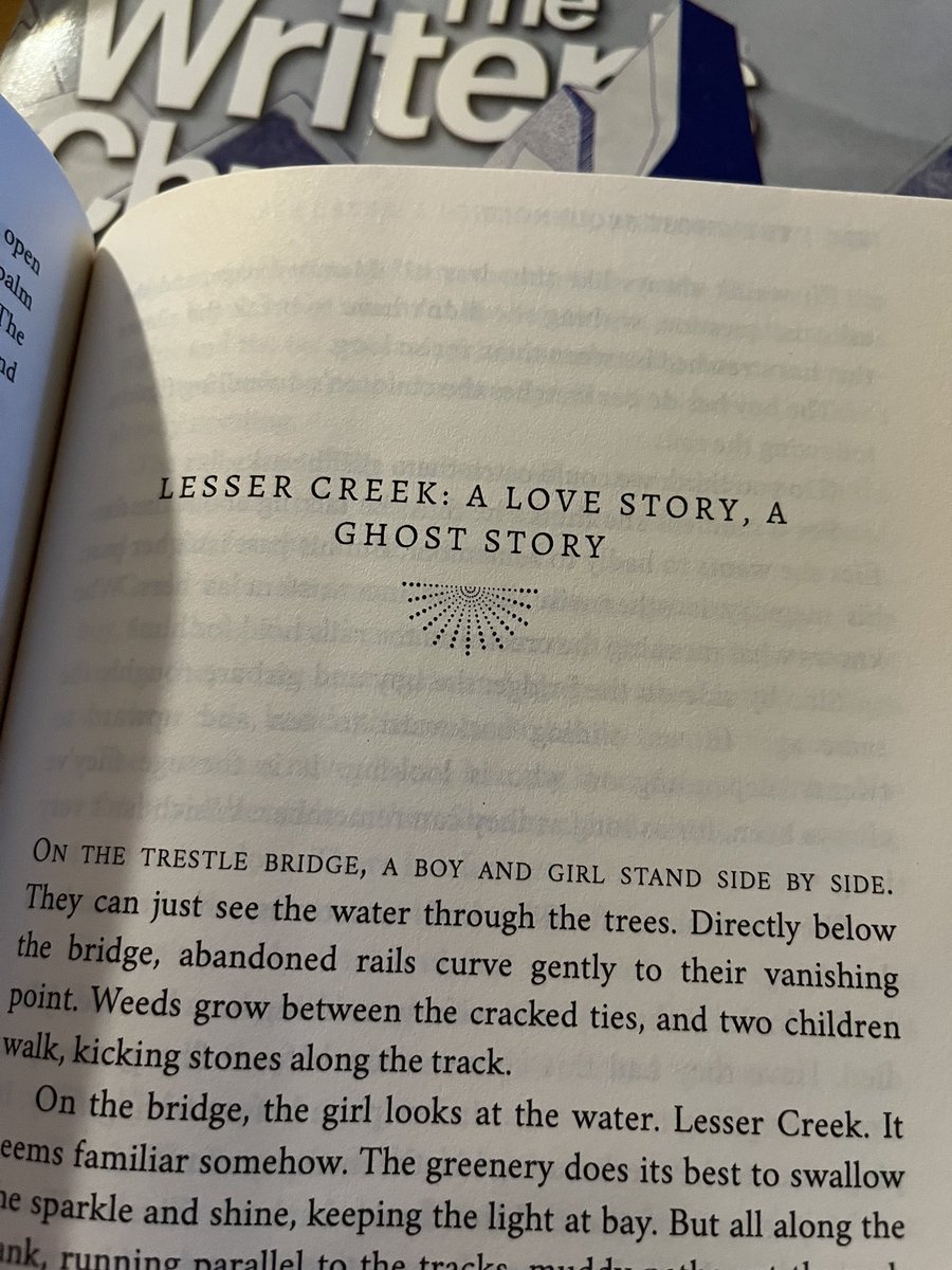 jolene_mcilwain's tweet photo. Thanks for book rec @lindaniehoff! (and for always introducing me to cool writers)โฆ #TheGhostSequences @ac_wise (That cover!!!! And you KNOW I had to start with โLesser Creekโ โฆ diving into the rest of this tonight ๐๐) https://t.co/tXED8et3kX