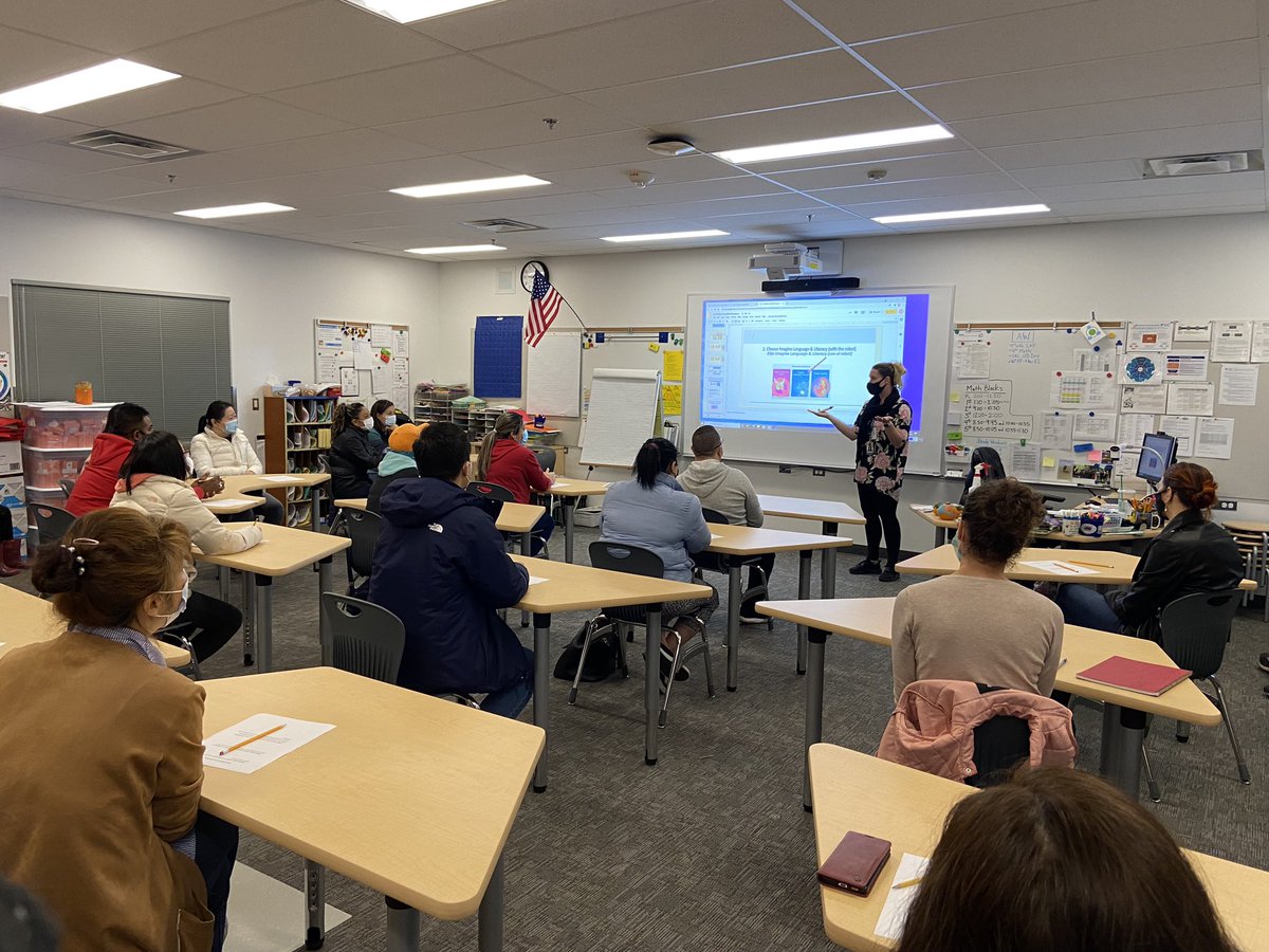 BettyCobbs3's tweet photo. Parents are meeting other parents and learning English along the way with our multi language teacher at Woodside. Where are you from? We love our Woodside families! https://t.co/Jb70c9wQ4M