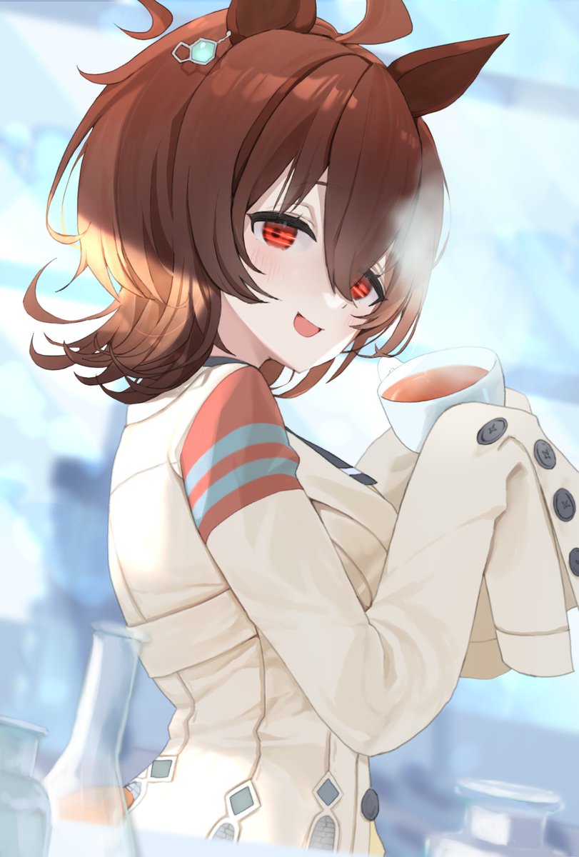 ウマ娘「タキオンカフェめっちゃ良… ダスカもしゅき   #ド直球に言いますがフォローして」|片桐トスのイラスト