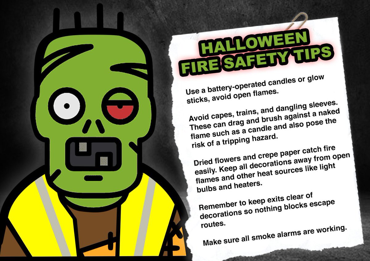 ukfiretrain's tweet photo. Keep safe this Halloween with our fire safety Tips, the smallest actions can save you from the biggest disasters.

#halloween #halloweensafetytips #firesafety #firesafetytips #fire #keepsafe #firemarshaltraining #firewarden #firewardentraining #firemarshal #fireriskassessment https://t.co/rvKtrXkIuC