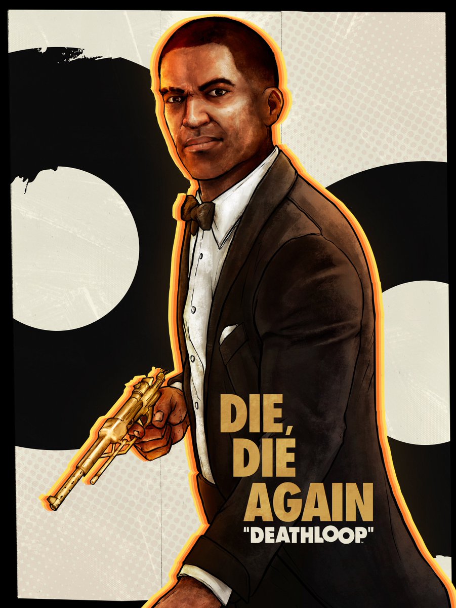 f_mekki's tweet photo. Arkane one of my favourite studios in the world, so being able to create promotional artwork has been absolutely surreal, being close to the development and working with the global marketing teams supporting @ArkaneStudios in the release of @deathloop has been like a dream! https://t.co/fGF1jWkmlc