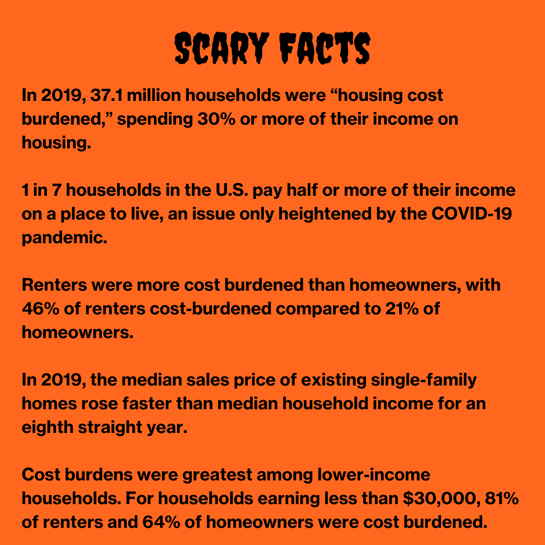 HFHBerkeley's tweet photo. Do you know what we find scary? The fact that 1 in 7 households pay half or more of their income on a place to live.

How can you help? Visit https://t.co/41KMDdt7yR to learn more, sign up to volunteer, or make a financial donation at https://t.co/5wz3ZP2jpR. 

#berkeleyhabitat https://t.co/K2NjzOfUKG