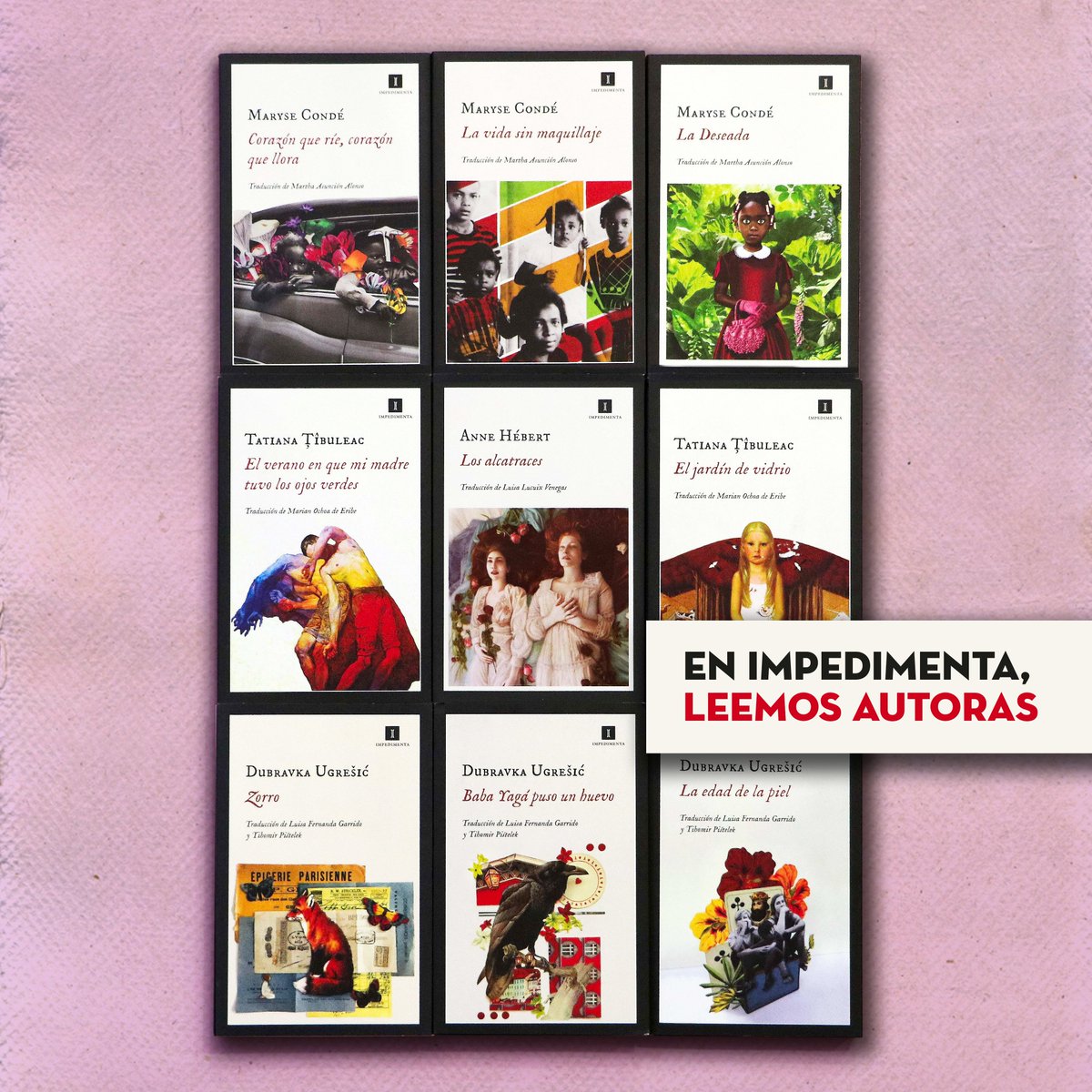 EdImpedimenta's tweet photo. ✨ En Impedimenta leemos autoras.

💜 Impedimenta no sería Impedimenta sin sus autoras. 
📚 La importancia de leer autoras, nombrarlas, recomendarlas, escucharlas; es cada vez mayor. Hemos querido ser partícipes de esta iniciativa literaria.

🤓 ¿Quién es tu autora favorita? https://t.co/SKHF1X0VZ0