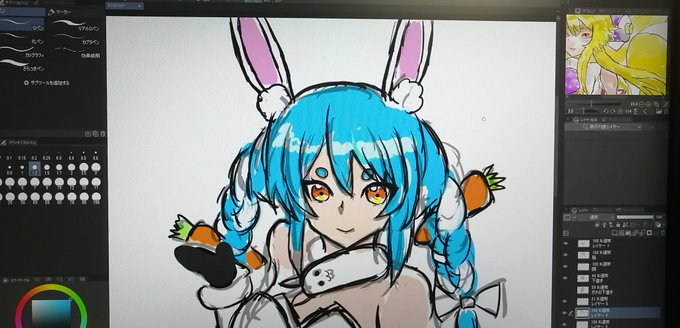 ぺこら描くの楽しすぎる 