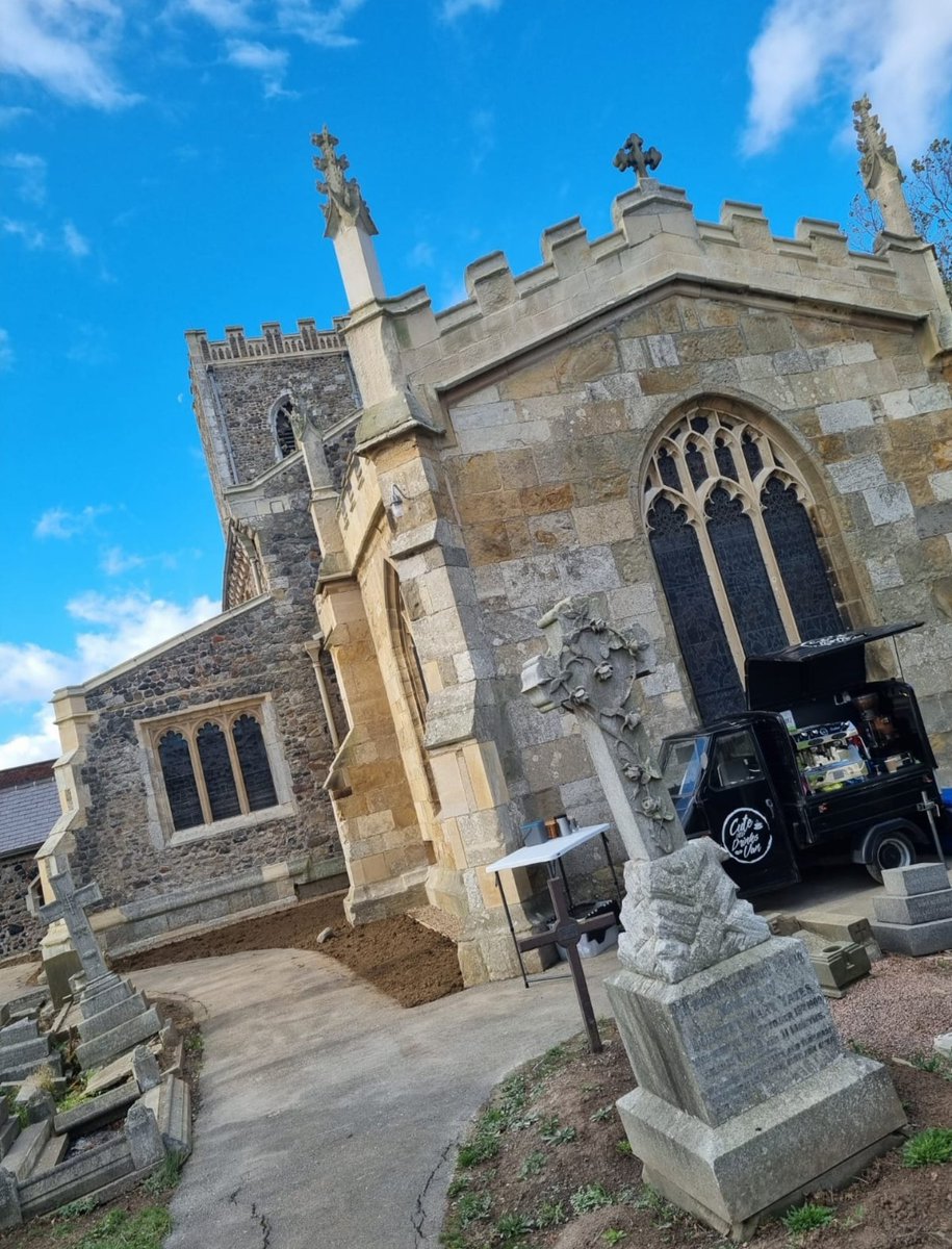 Blue sky in Withernsea!!! Church restoration project in full flow! #coffee #coffeegram #eventprofs #eventprofsuk #corporateevents #staffwellbeing #churchlife #churchcoffee