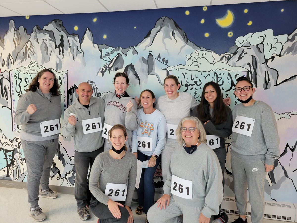 LexingtonHSHist's tweet photo. This year's 🎃historical figure that the ladies (plus Mr. David!) of Lexington High Social Studies are paying tribute to is Kathrine Switzer, who ran the Boston Marathon in 1967 when women were not permitted. She evaded assault by race  officials with the help of fellow runners. https://t.co/4tkIDJGhyC