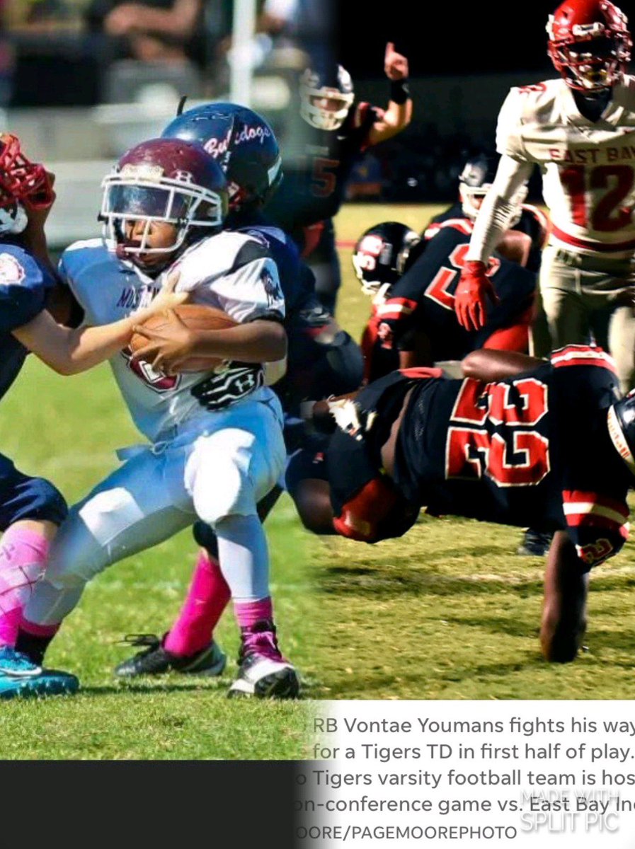 tneal859's tweet photo. My boy been doing this💪🏽 Then Vs Now! yall know the vibes today #FootballFriday #Tigers #PHS #Youmans #22 https://t.co/PTYw8gccKU