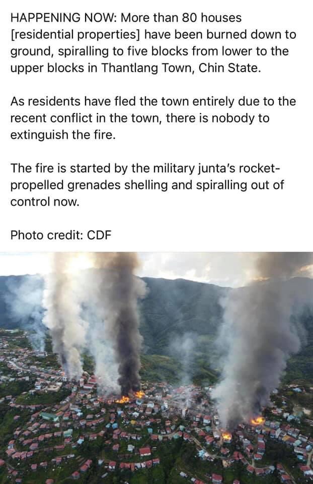 KhineYu's tweet photo. Help Thantlang, Chin State, Myanmar. 
💔💔💔
#MyanmarMilitaryTerrorists #HelpChinState https://t.co/nMPExNUMXk