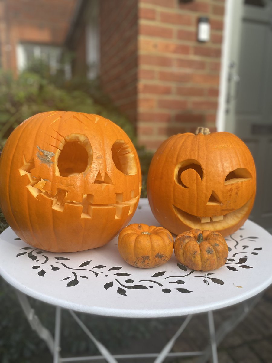 Annual pumpkin carving contest at the Williamson’s complete!