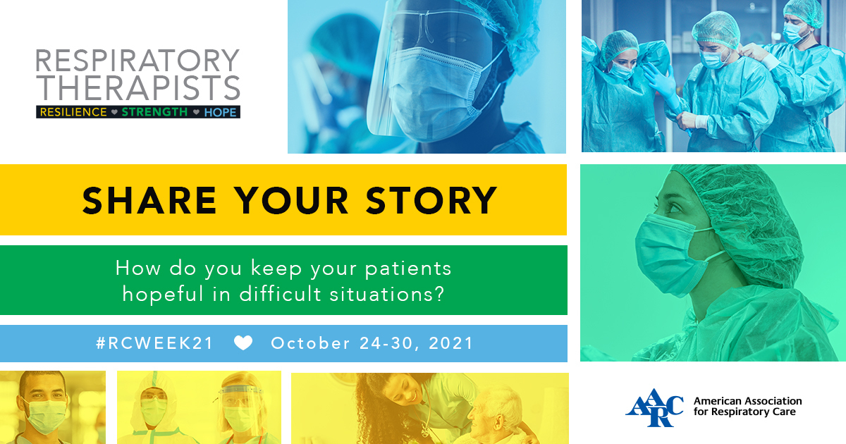 aarc_tweets's tweet photo. We know that respiratory therapists provide hope to all patients they come in contact with. ❤️ We'd like to hear from you. How do you keep your patients hopeful in difficult situations? #RCWEEK21
Share your #RTHope story below 📖 https://t.co/neeELaTacR