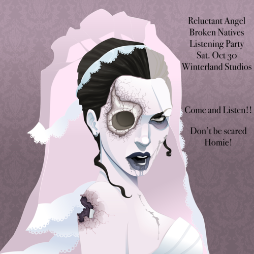 ReluctantAngel's tweet photo. It's going down tomorrow! C'mon and Listen to Broken Natives a week before its release! Wear your costume, have some booze and take a listen! (Powered by @TuneCore) https://t.co/3ArzeJzcAu