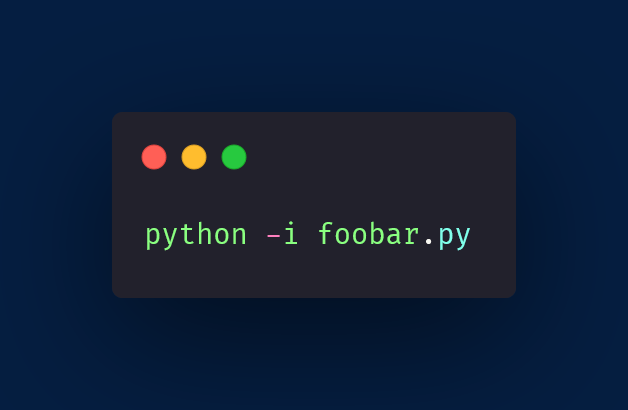 mathsppblog's tweet image. 💡 Here's a cool Python 🐍 tip for you.

Run Python with the `-i` modifier to get an interpreter after the script is done.

This gives access to the variables 🔎 that were defined by the time the script is done...

This even works if the program is interrupted with an exception!