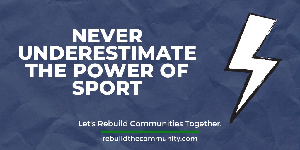 While the virus had the power to drive us apart - sport has the power to bring us together. 
We're here to help you rebuild active and vibrant communities through physical activity, movement, and sport 👊🏽
rebuildthecommunity.com