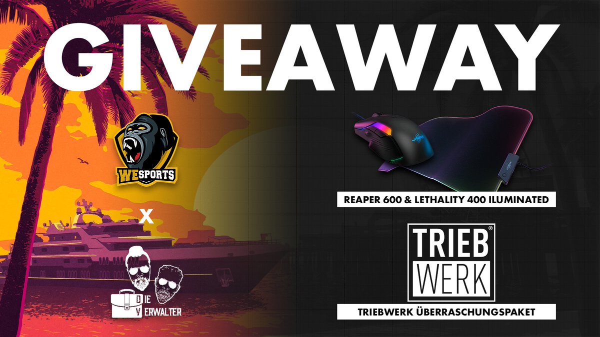thiefsticker's tweet photo. Leute ich habe am Sonntag ein geiles giveaway ihr könnt eine @triebwerk_energy geschenk 🎁  gewinnen eine Maus Reaper 600 und ein Gaming Mauspad Lethality 400 xxl von @urage_gaming kommt vorbei und Gewinnt #triebwerk_energy #urage_gaming #giveaway  #twitch  #wesports_official https://t.co/WSd5UCFohF