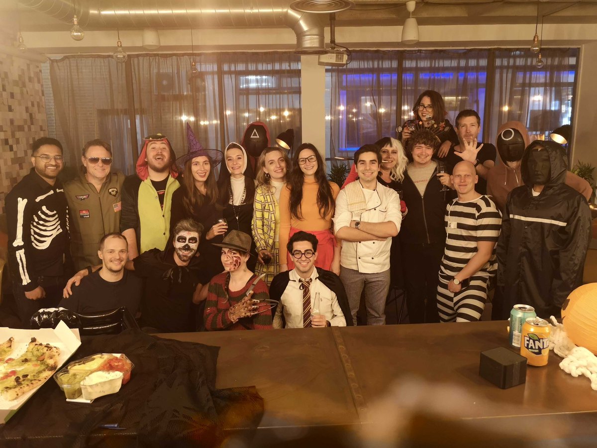 FundApps's tweet photo. Lots of spooky fun was had by the FundApps team in London last night! π π» π
Can you guess who won the award for best costume?
P.S. we're looking for new FundAppers to join the fun π https://t.co/h2zcEmi0Gp
#LifeAtFundApps #Halloween #WereHiring https://t.co/tk3yT07xgs