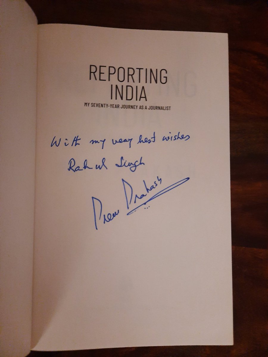rahulsinghx's tweet photo. Look forward to my November read. #ReportingIndia by @ANI founder & chairman @pp1931. Have heard great things about this book. Thank you for the sigmed copy, sir. https://t.co/npKcLWZ9Ww