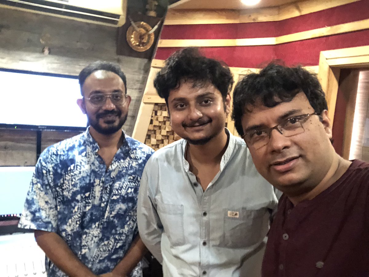 mad4raaga's tweet photo. Recording time. 
Recording for a Mumbai project with young music director Arkadip Karmakar, an ex-Shrutinandaner as well. It was really great working with him. 
Thanks to Prateek da, the sound engineer at Sound Studio, Lake Town. https://t.co/IyHswqmTWJ