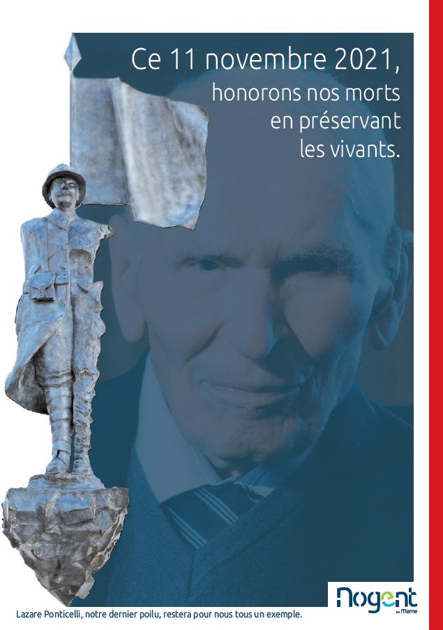 Nogent94130's tweet photo. Commémoration du 103e anniversaire de l’armistice de 1918 🇫🇷
Cérémonies aux cimetières, cérémonie au Monument aux morts et vin d'honneur.
Seront aussi honorés
Lazare Ponticelli, le Général de Gaulle, les Nogentais morts pour la France.
#11novembre #commeration #armistice https://t.co/ITRagWSd5i