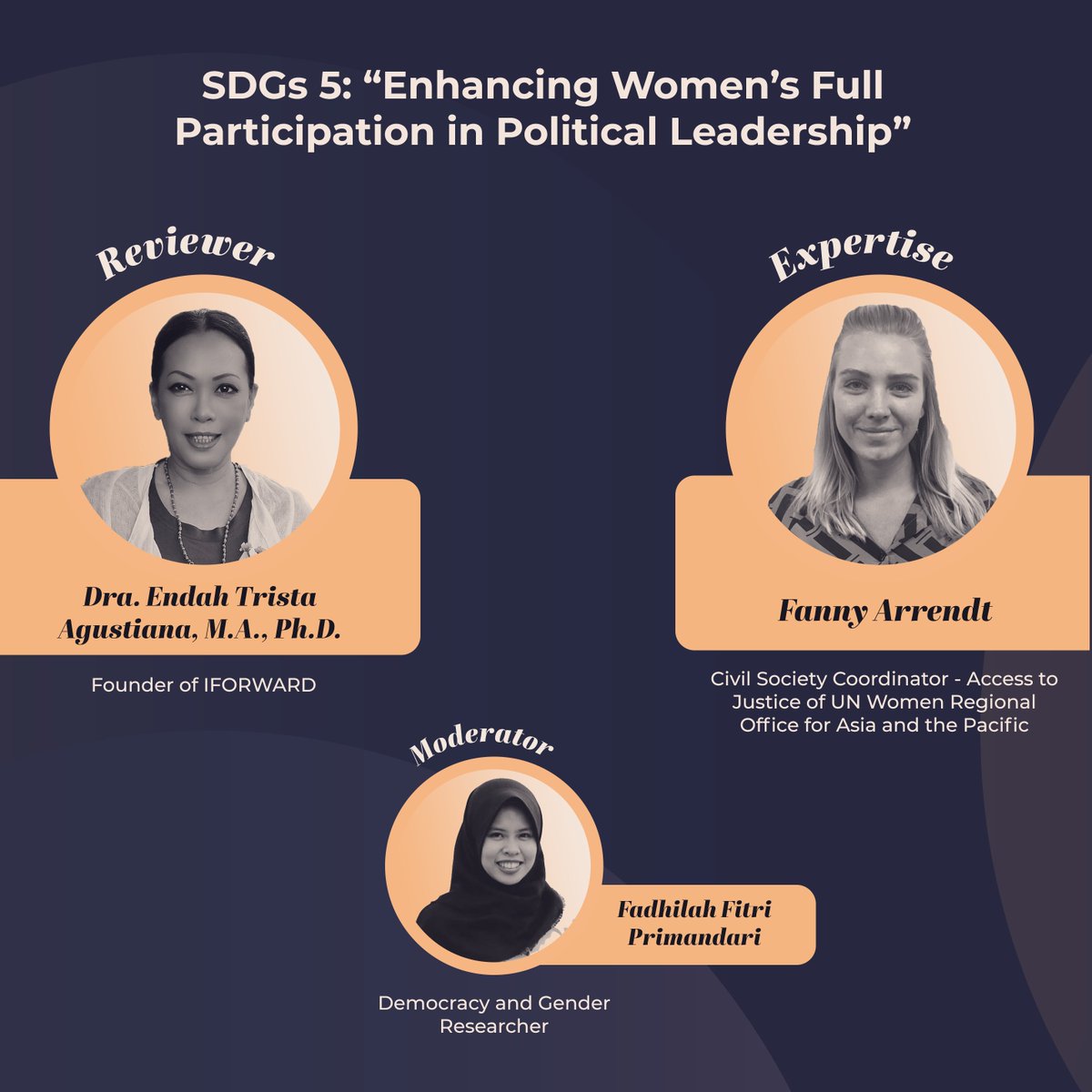 The_AYIC's tweet photo. We are getting closer to the main event! While counting the days, let us introduce you to the reviewer, expertise, and moderator for each chamber. This is your chance to broaden your knowledge about SDGs. Check out the post for more details! https://t.co/AB051BG0wA