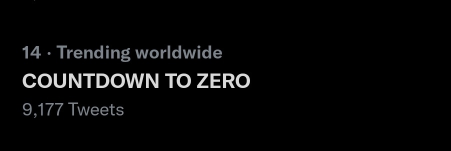 Worldwide Trending #14
COUNTDOWN TO ZERO
#ZERO_Teaser
#SuperJuniorDnE #ZERO
