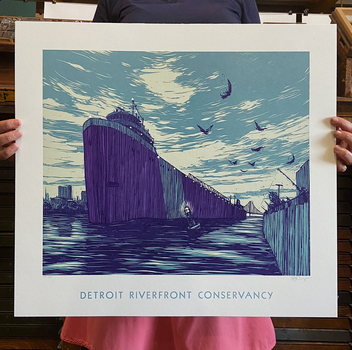 DetroitRvrfrnt's tweet photo. We're excited to announce this limited edition riverfront print designed by Detroit artist Pat Perry is now available for purchase at Signal Return through the end of the year.
Supporting two local nonprofits!https://t.co/koT1dT8ktX
#BestRiverwalkDetroit #PatPerry #SignalReturn https://t.co/PlaHZ0s0wu