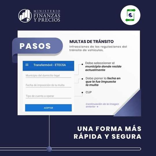 bandecmatanzas's tweet image. 👉🤔¿Usted sabe cómo pagar una multa a su nombre o a nombre de terceras personas a través de #Transfermóvil📲?
Así de fácil 👇
#YoUsoTransfermóvil ¿y usted?