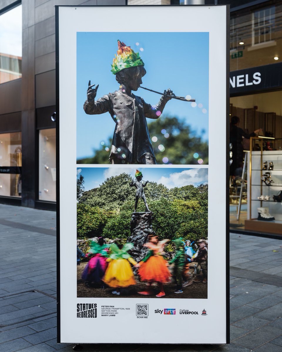 CultureLPool's tweet photo. #BHM | Have you seen our exhibit @Liverpool_ONE ? It features images by @BugBond of the installations from our #StatuesRedressed project with @SkyArts which challenged the notion of statues + their purpose - what do you think? Did you see the statues? 📸 https://t.co/eZAayjDXvT https://t.co/rTodjOXgAW