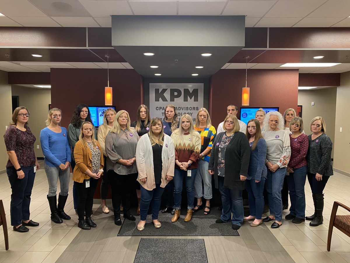 KPM_CPAs's tweet photo. #TeamKPM stands with our client, @myharmonyhouse, &amp; the community today by wearing symbolic black eye stickers &amp; #AskMeWhyICare buttons to help raise awareness &amp; funds to end the cycle of domestic violence. Join #KPMCPAs and say, #iCare. #KPMCARES #DVAM https://t.co/OcBhCHE7rq