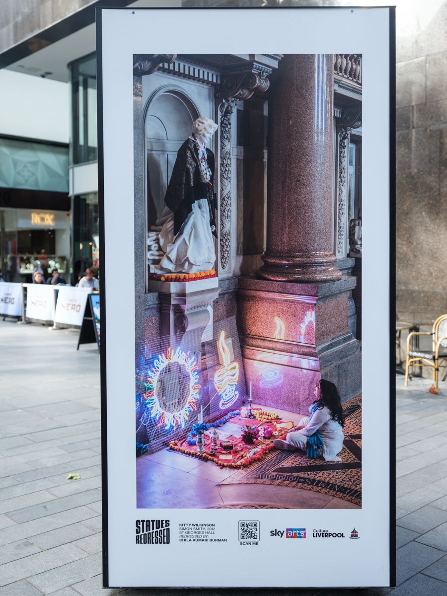 CultureLPool's tweet photo. #BHM | Have you seen our exhibit @Liverpool_ONE ? It features images by @BugBond of the installations from our #StatuesRedressed project with @SkyArts which challenged the notion of statues + their purpose - what do you think? Did you see the statues? 📸 https://t.co/eZAayjDXvT https://t.co/rTodjOXgAW